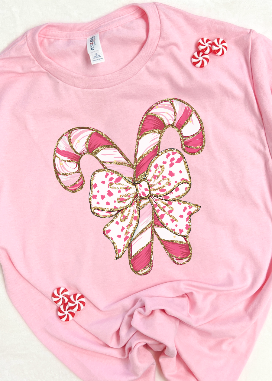 Pink Candy Canes Tee