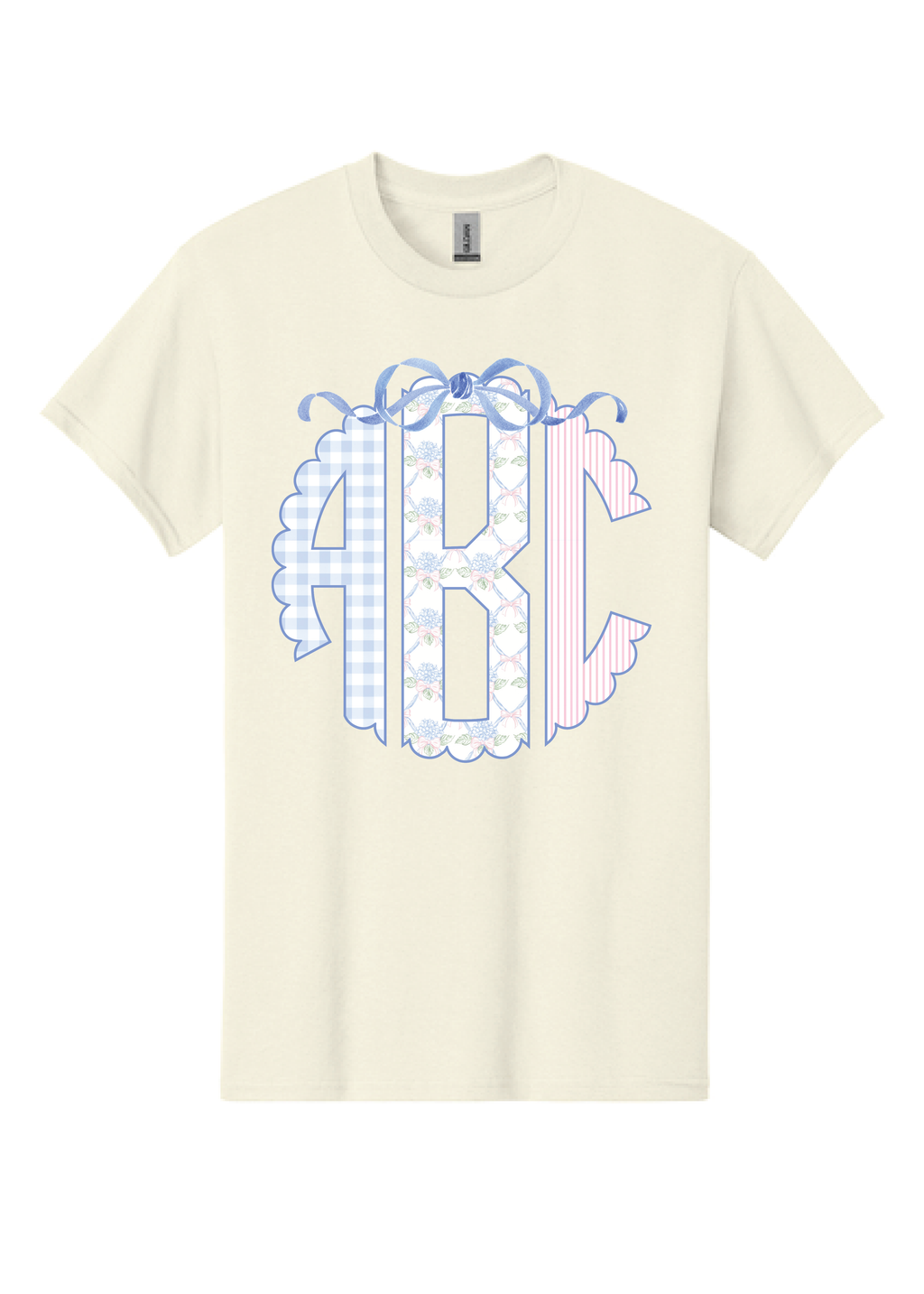 ADULT Preppy Pastel Monogram Tee