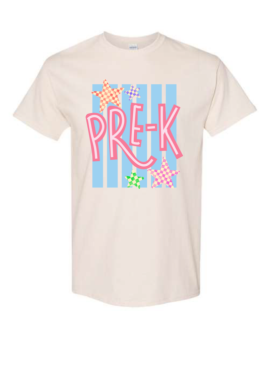 ADULT Preppy Stripes Grade Level Tee