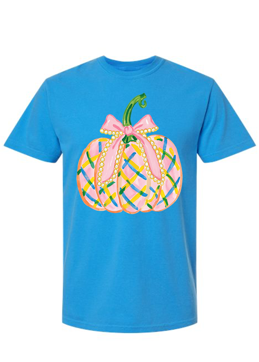 ADULT Watercolor Preppy Pumpkin Comfort Colors Tee