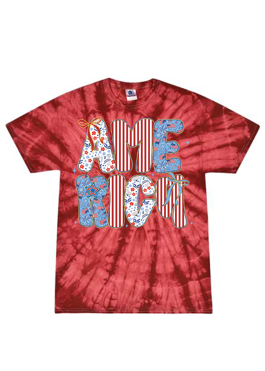 Preppy Tie-Dye America Tee