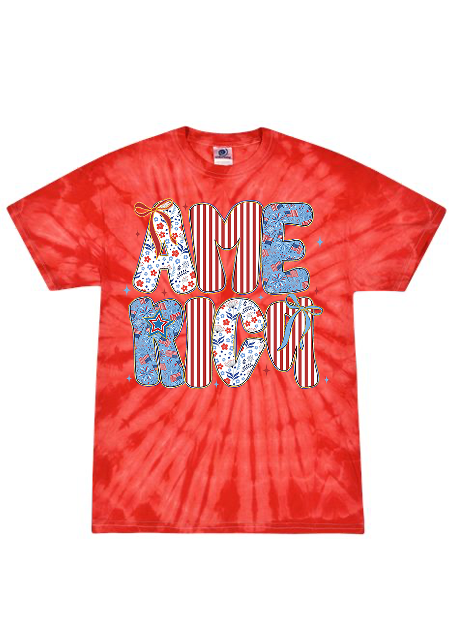Preppy Tie-Dye America Tee