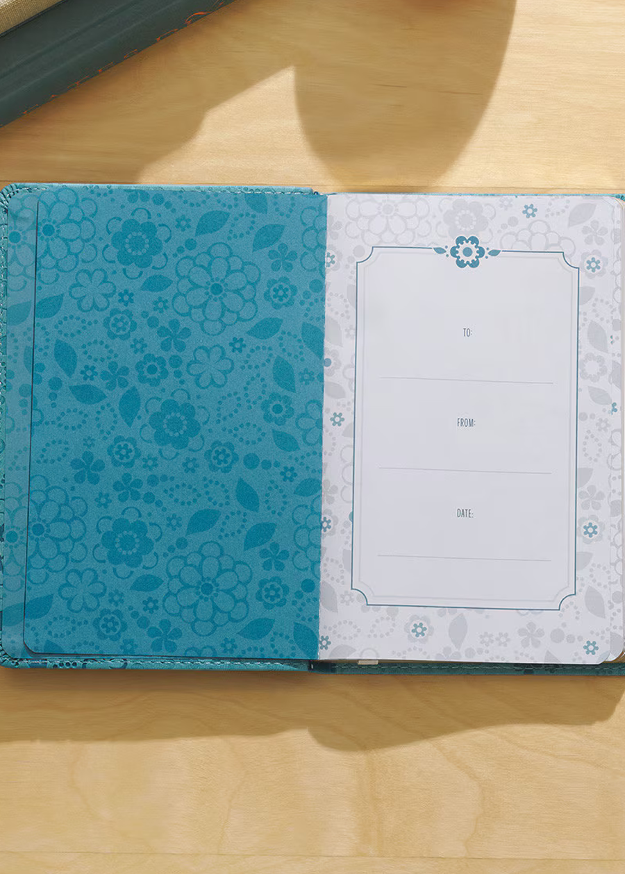 Moments Of Grace For Teachers: Stories And Scriptures Blue Faux Leather Gift Book