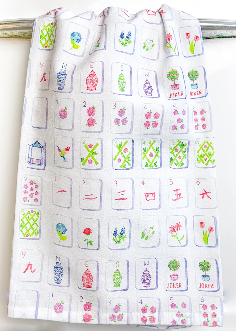 Mahjong Tea Towel