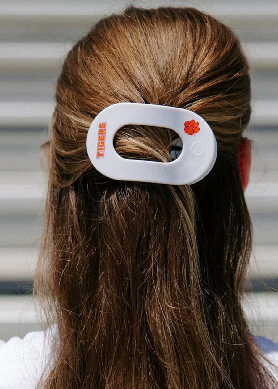 Go Tigers! Medium Flat Round Hair Clip