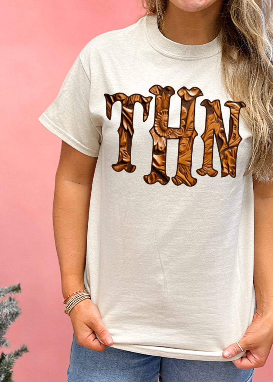 Tooled Monogram Tee