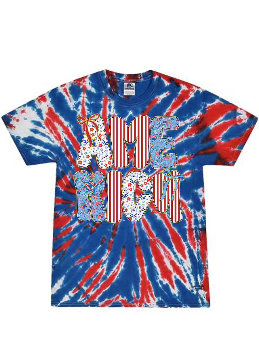 Preppy Tie-Dye America Tee