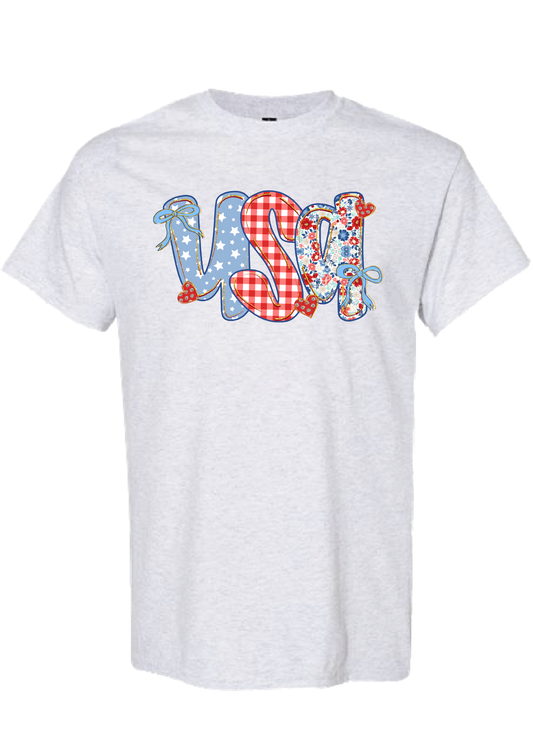 Preppy Floral USA Tee
