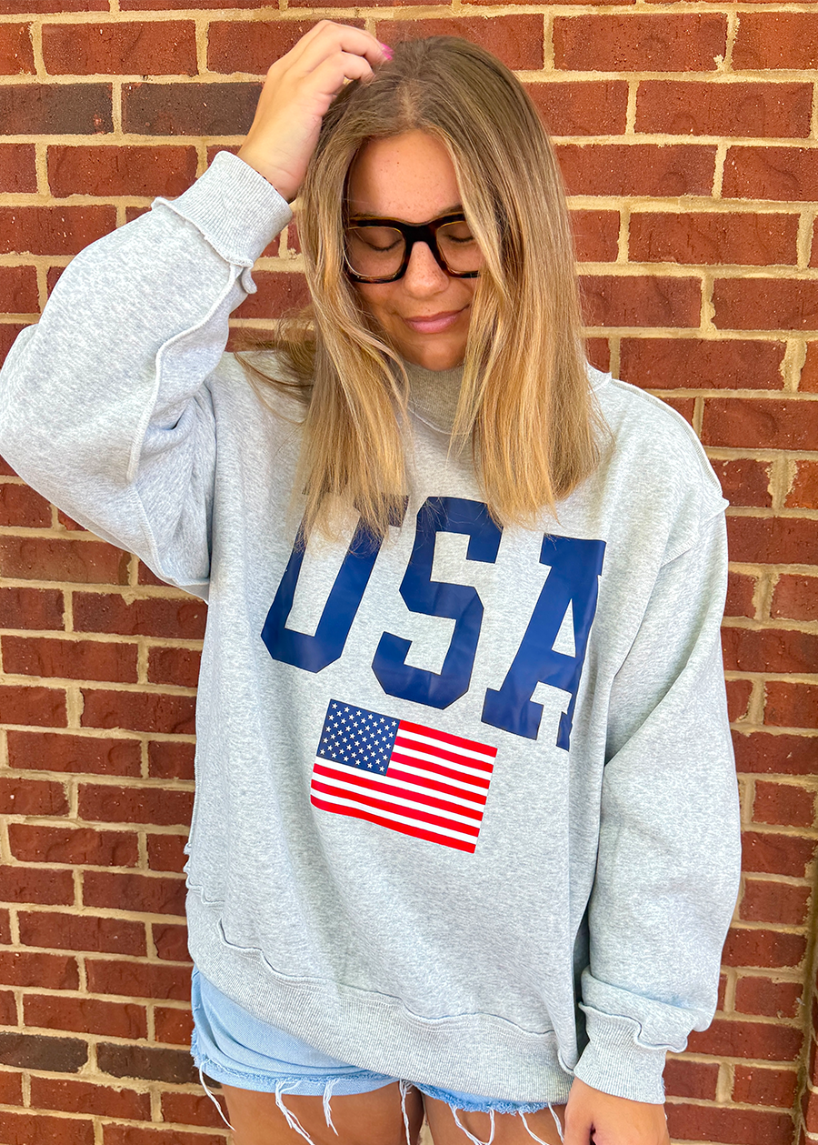 VINTAGE USA REVERSIBLE Mock Neck Sweatshirt