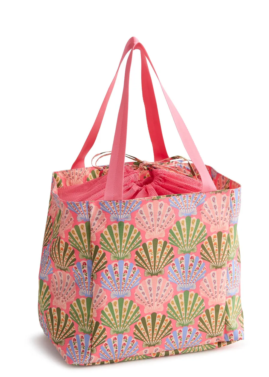 Drawstring Family Tote-Cottage Shells