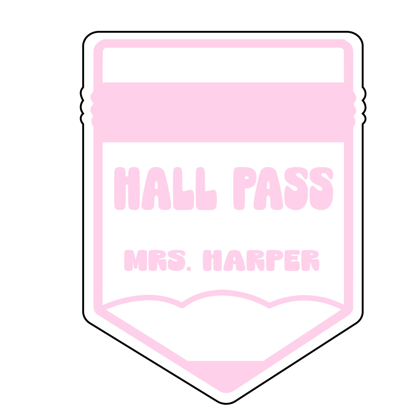 HALL PASS Acrylic Keychain