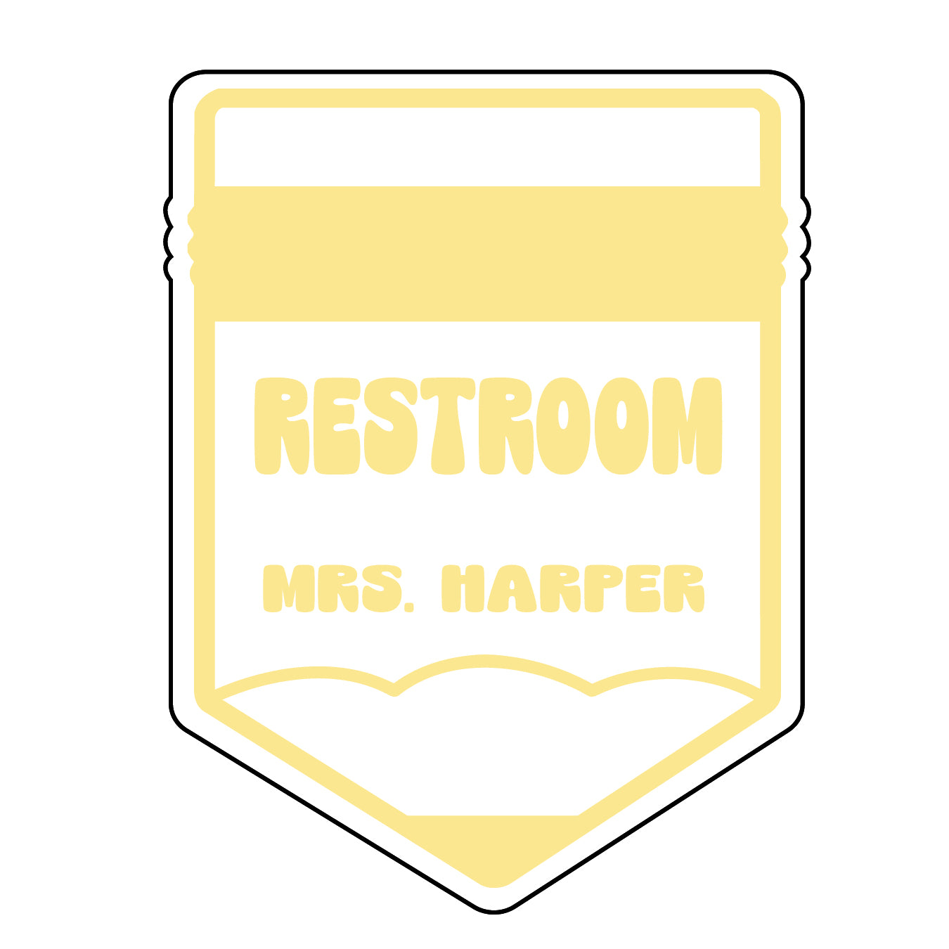 HALL PASS Acrylic Keychain