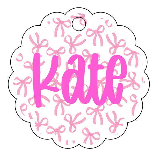 SCALLOPED CIRCLE Acrylic Keychain
