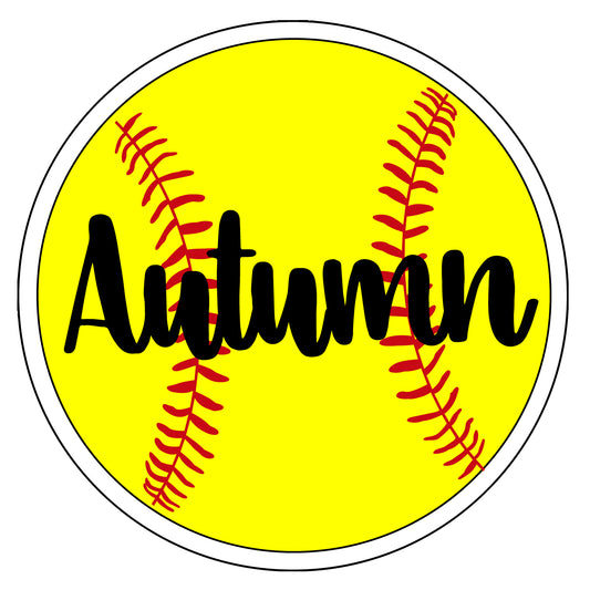 SPORTS BALL NAME Acrylic Keychain