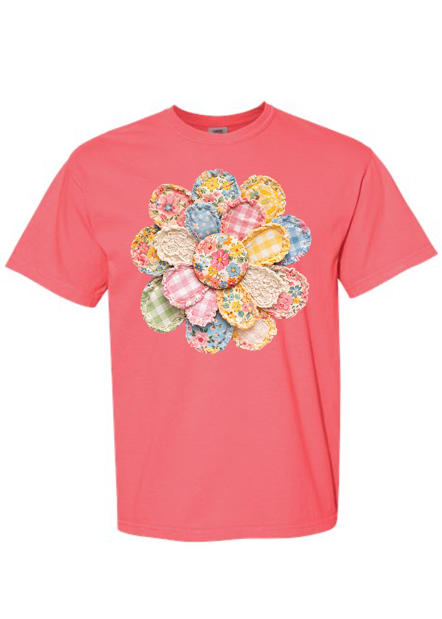 Patchwork Flower COMFORT COLORS Tee