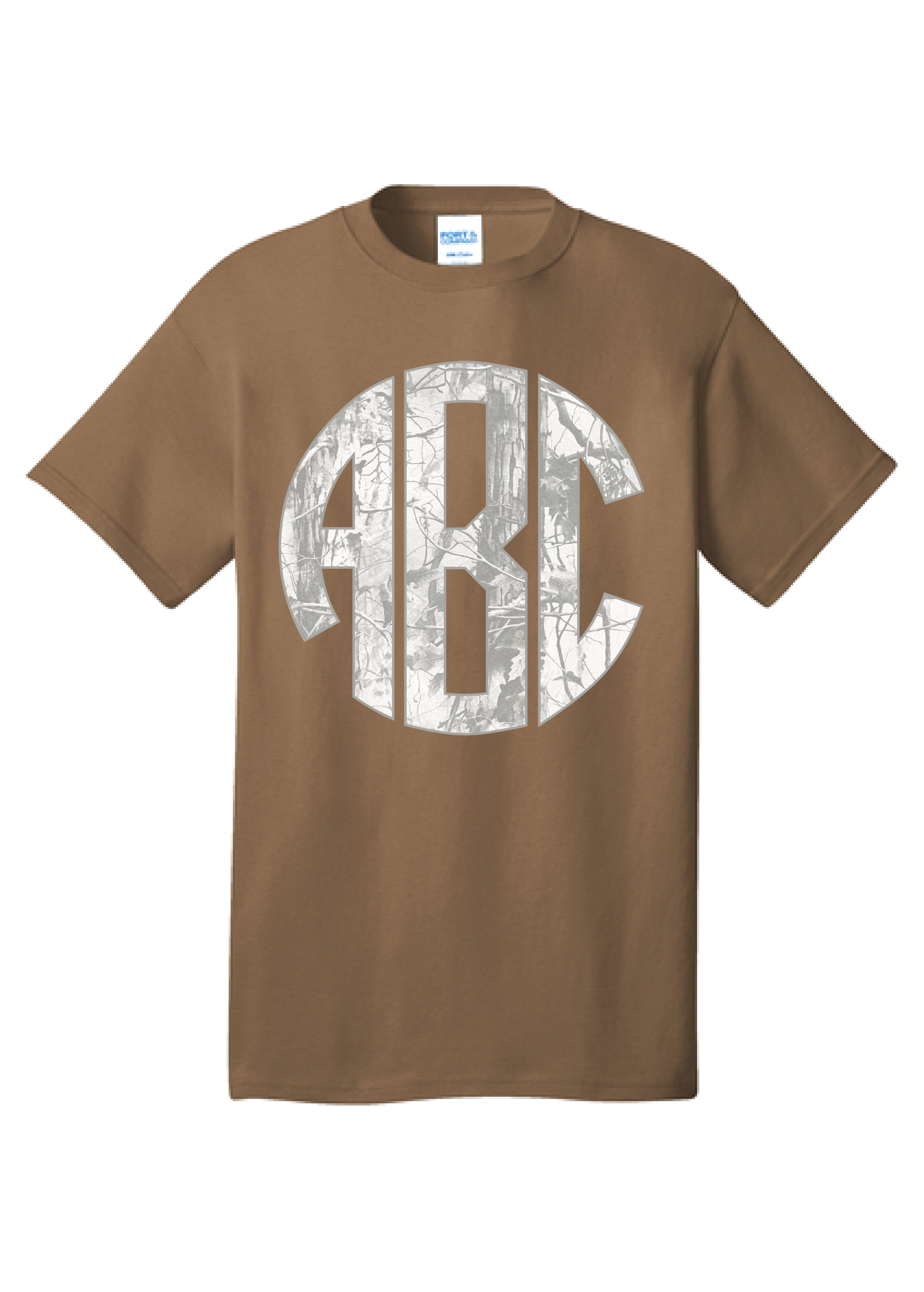 ADULT White Camo Monogram Tee