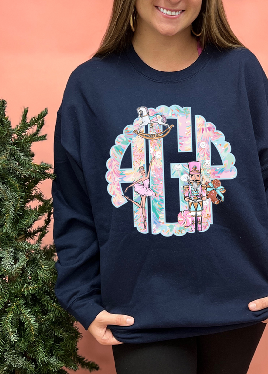 Winter Wonderland Monogram Crewneck Sweatshirt