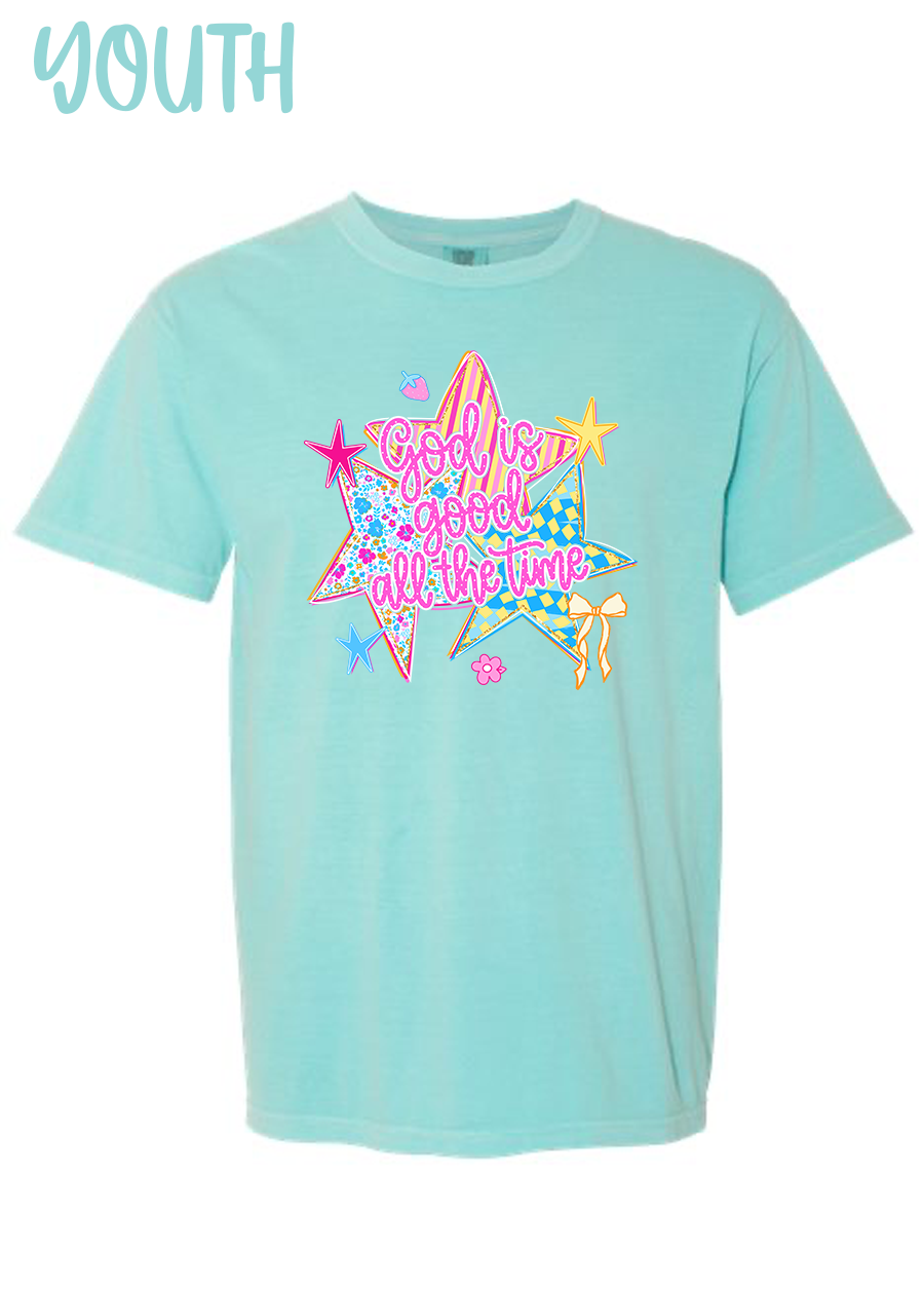 YOUTH Colorful God is Good COMFORT COLORS Tee