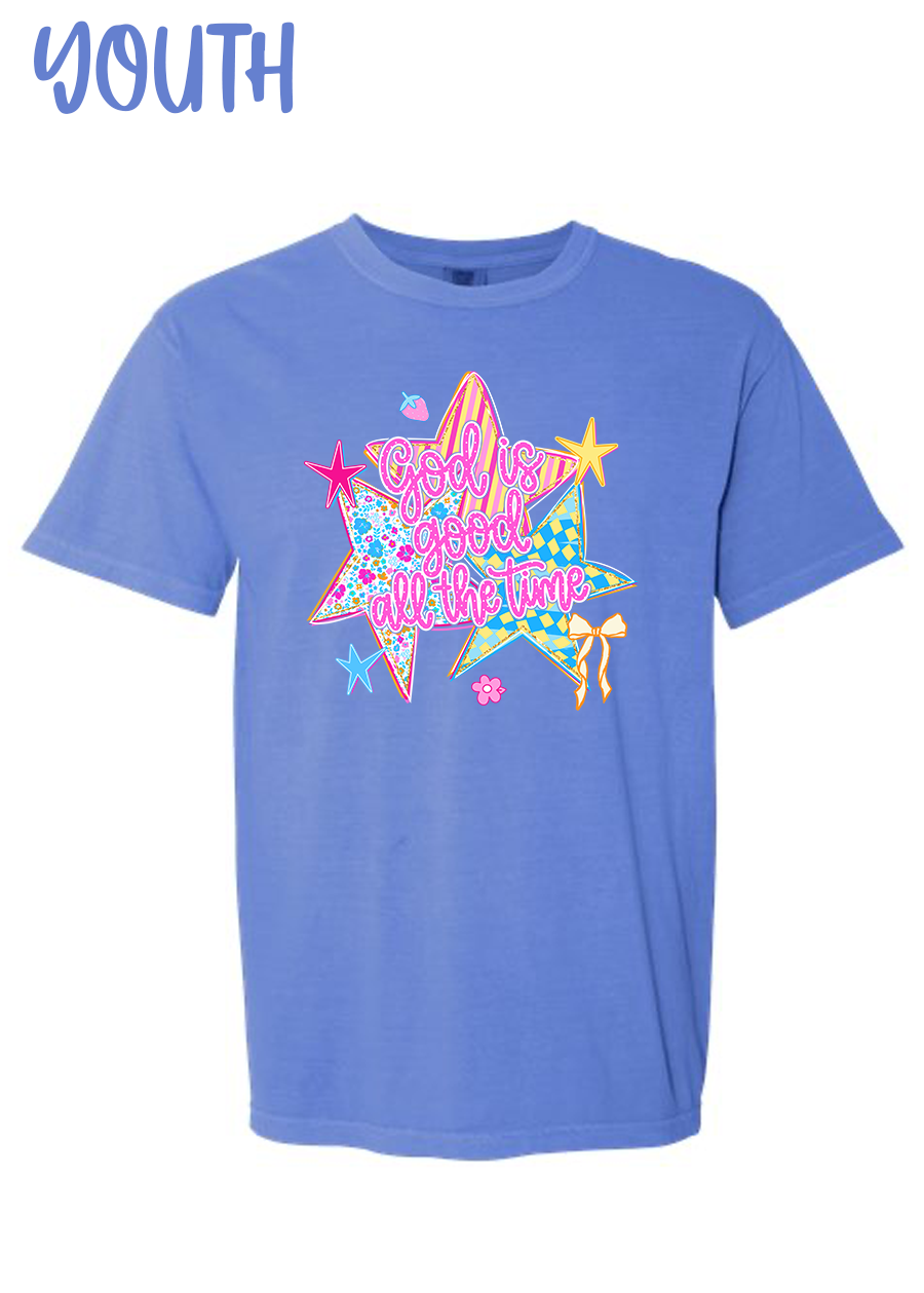 YOUTH Colorful God is Good COMFORT COLORS Tee