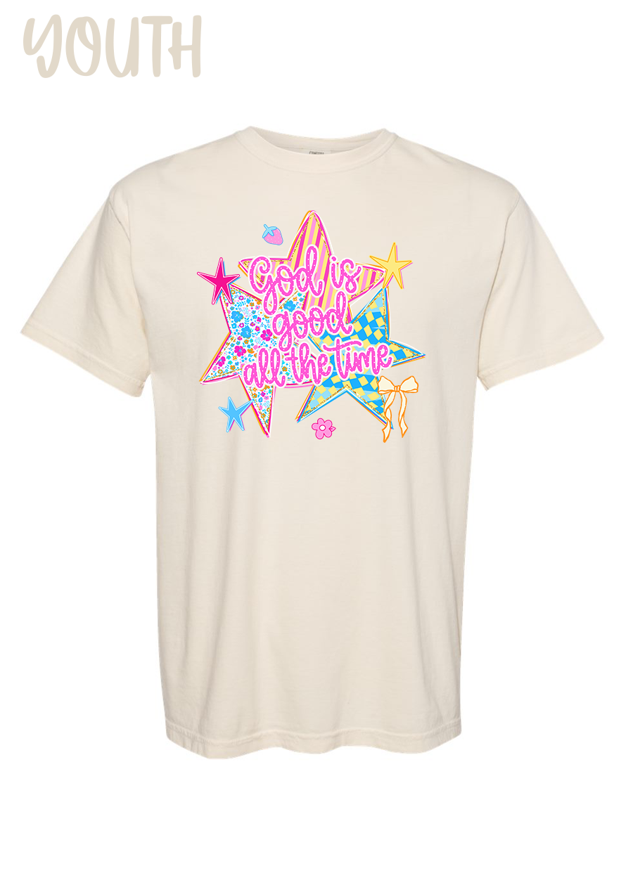 YOUTH Colorful God is Good COMFORT COLORS Tee