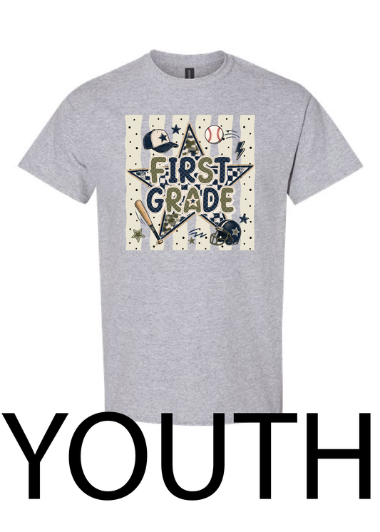 YOUTH  Baseball Star Grade Level Tee