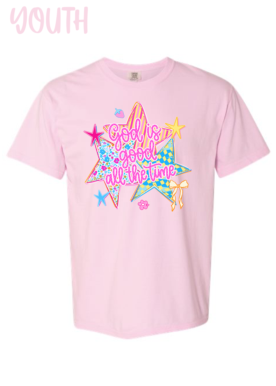 YOUTH Colorful God is Good COMFORT COLORS Tee