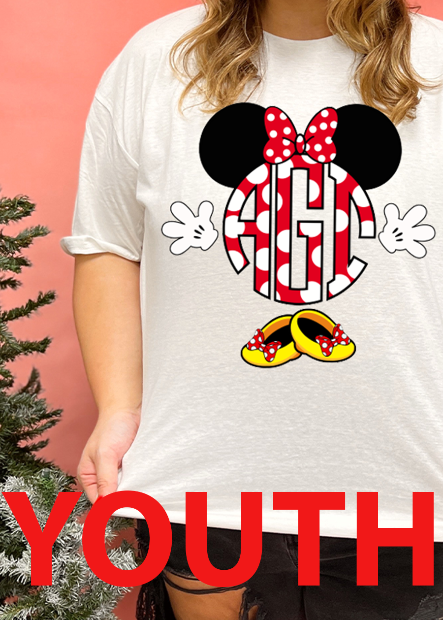 YOUTH Minnie Mouse Monogram Tee