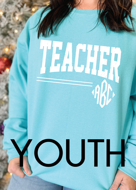 Youth Teacher Monogram Crewneck