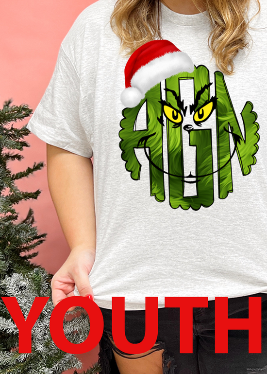 YOUTH You're A Mean One Monogram Tee