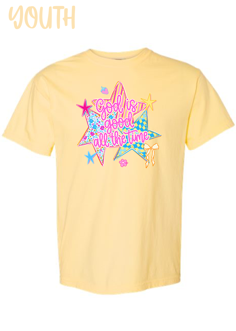YOUTH Colorful God is Good COMFORT COLORS Tee