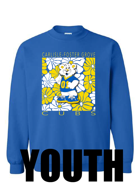 YOUTH Flower Mascot Crewneck Sweatshirt