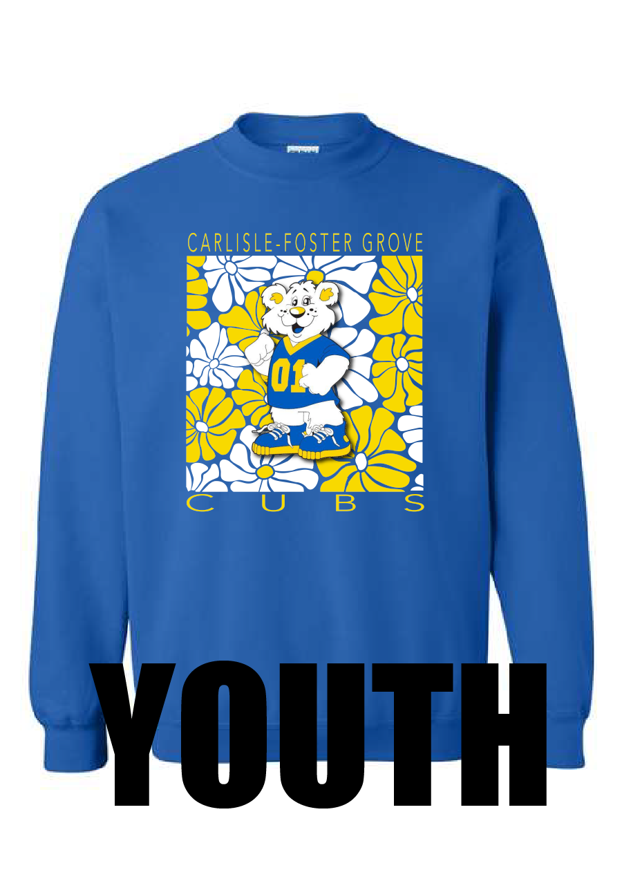 YOUTH Flower Mascot Crewneck Sweatshirt