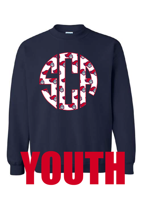 YOUTH Go Team Monogram Crewneck Sweatshirt