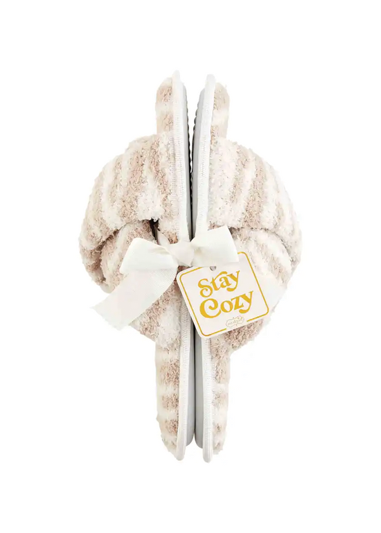 Zebra Chenille Slippers
