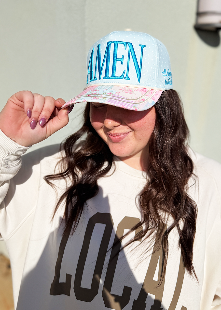 Floral Amen Hat
