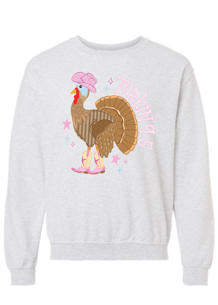 ADULT Turkin' 9-5 Crewneck