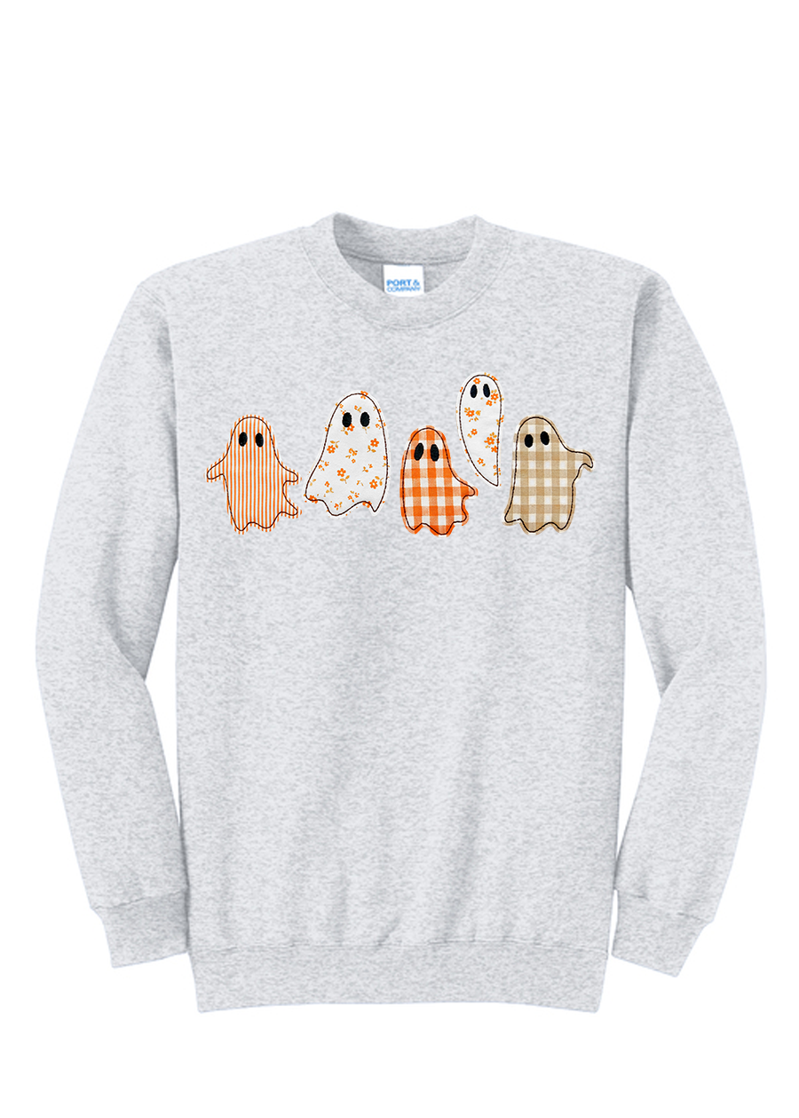 Patchwork Ghost YOUTH Crewneck