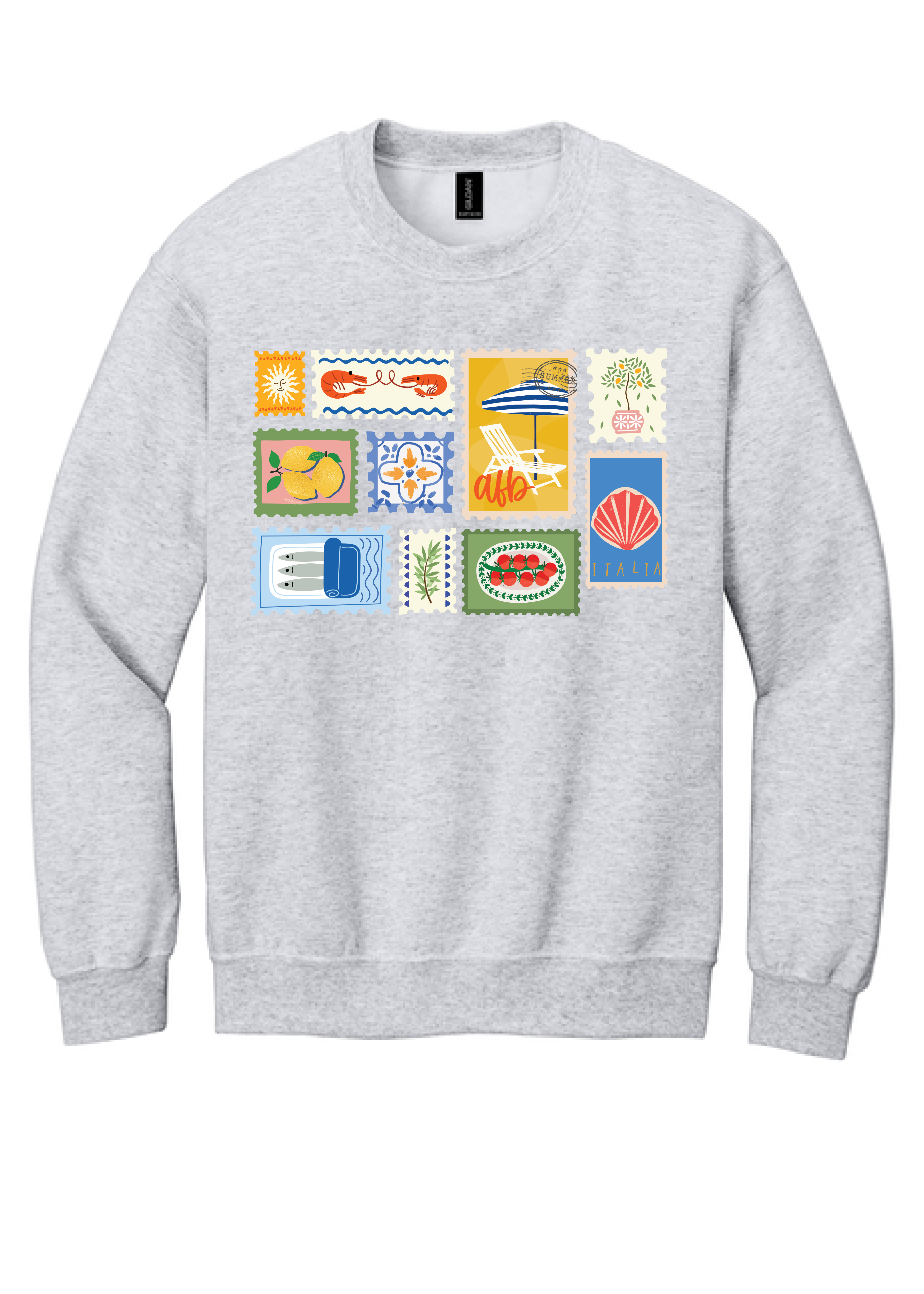 YOUTH Italian Postcard Monogram Crewneck Sweatshirt