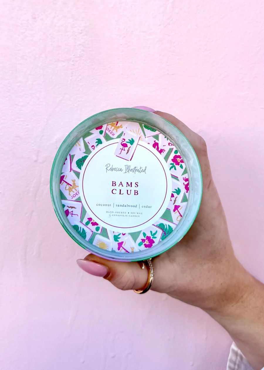 Bams Club Mahjong Candle by Rebecca Illustrated