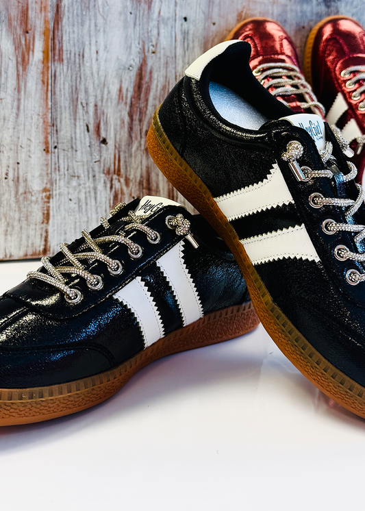 Corky Heads Up Sneaker-Black Metallic