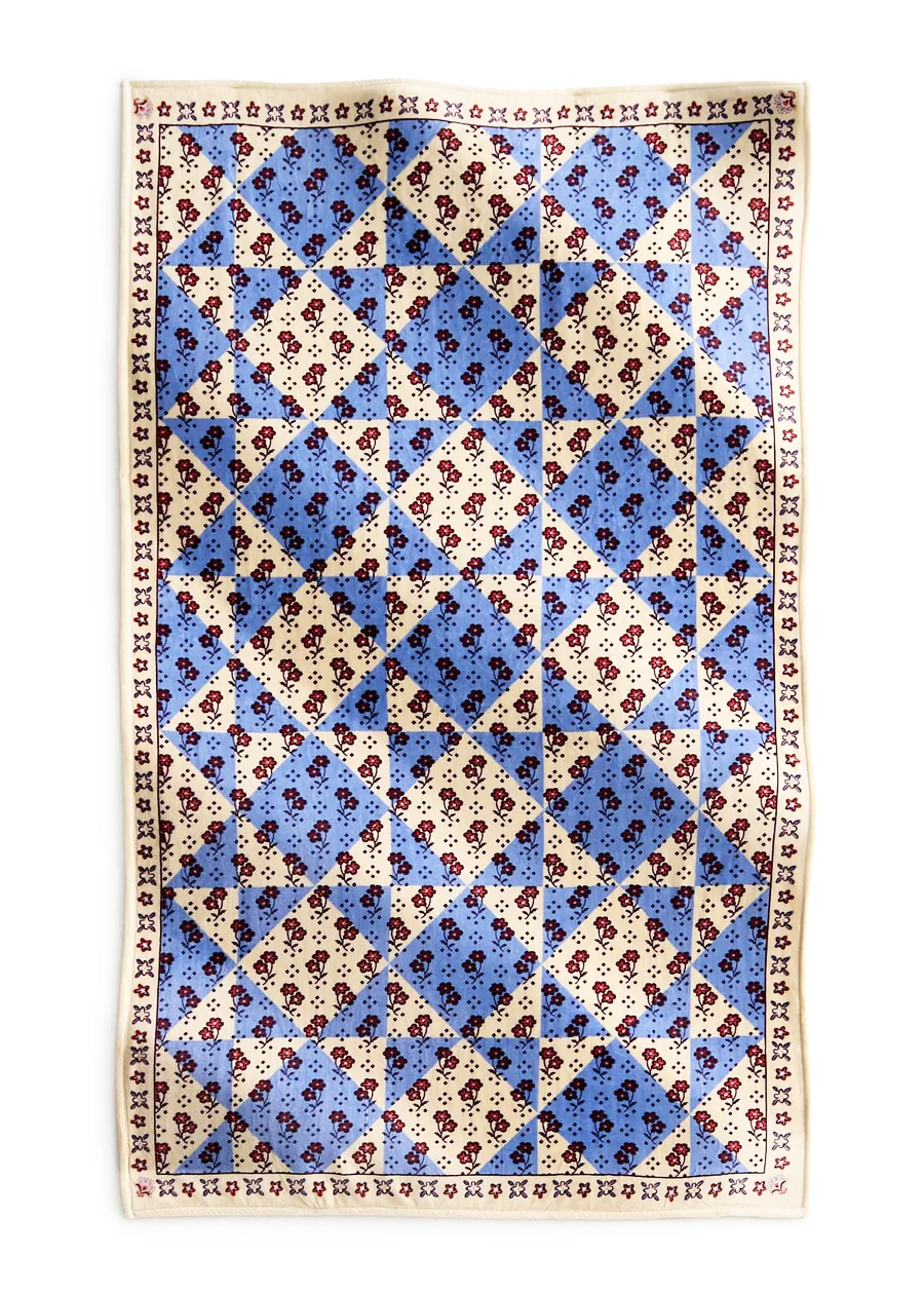 Plush Throw Blanket-Rachel Ditsy Patchwork