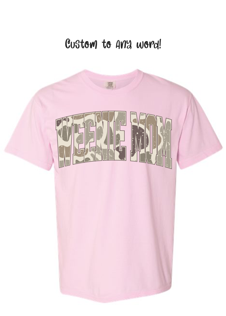 YOUTH Custom Camo Word COMFORT COLORS Tee