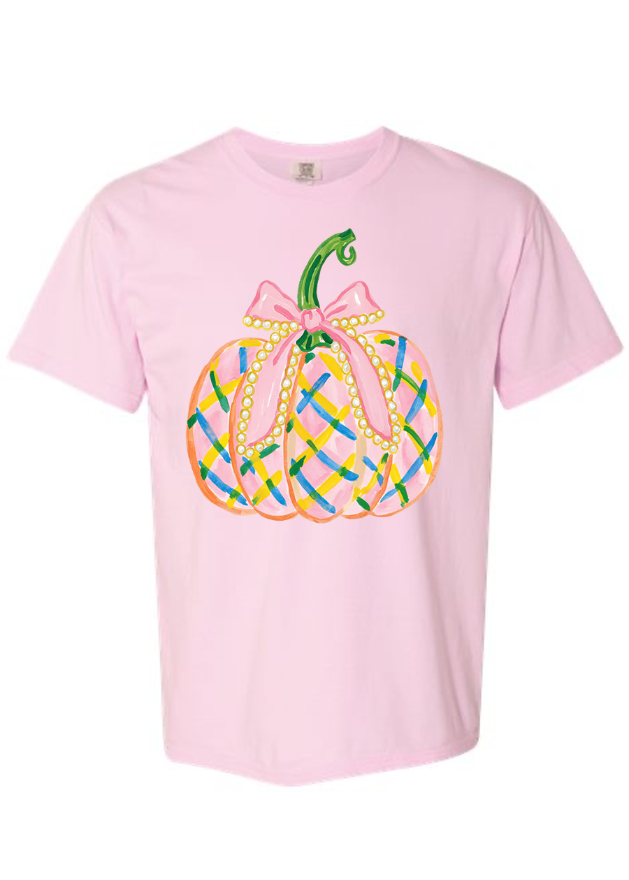 ADULT Watercolor Preppy Pumpkin Comfort Colors Tee
