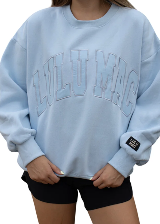 LULU MAC Mono Sweatshirt-Light Blue
