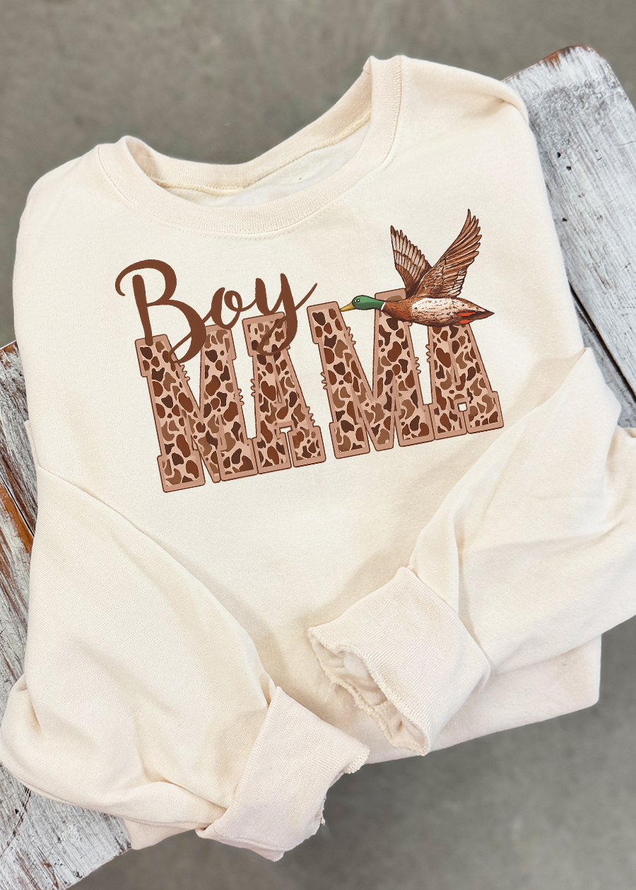 Boy Mama Duck Crewneck