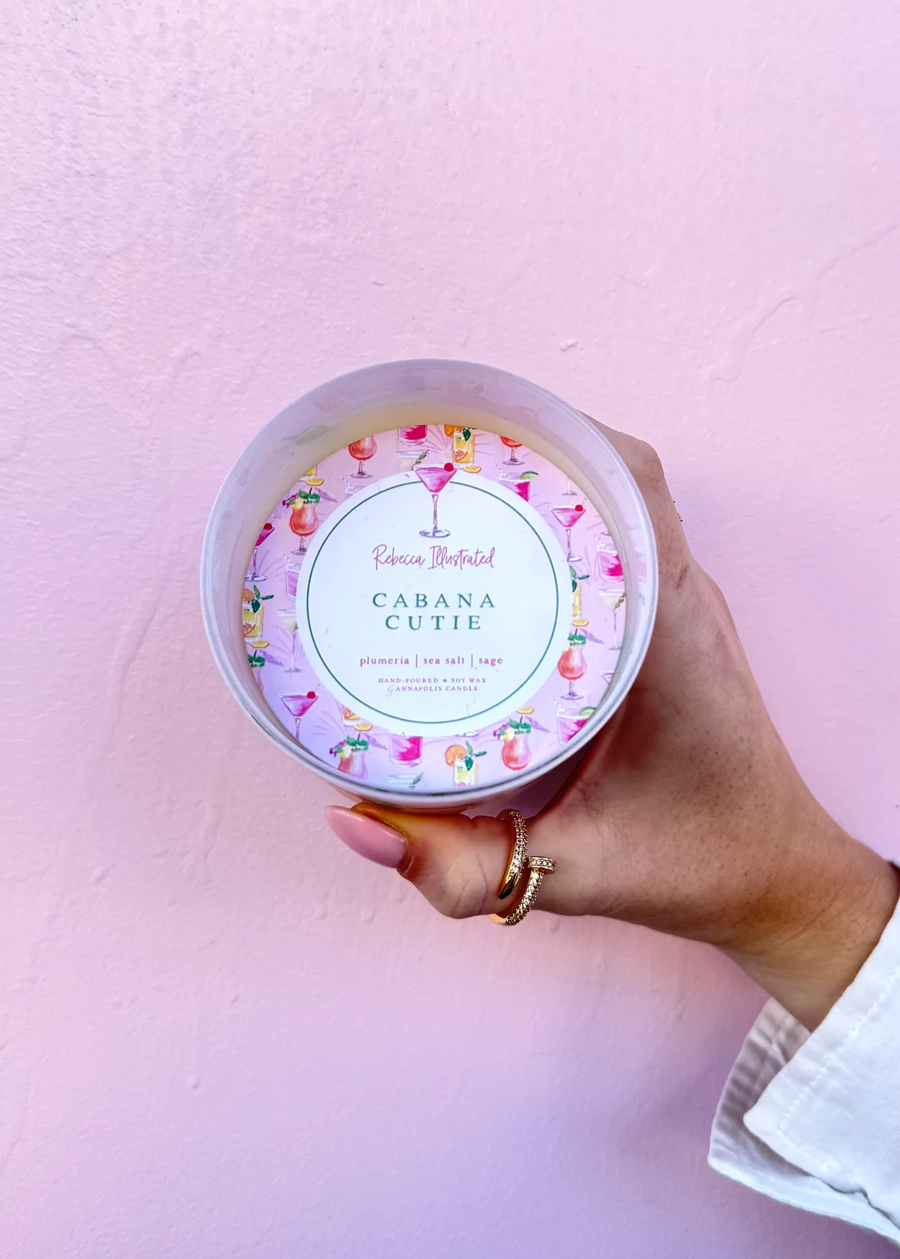 Cabana Cutie Candle by Rebecca Illustrated