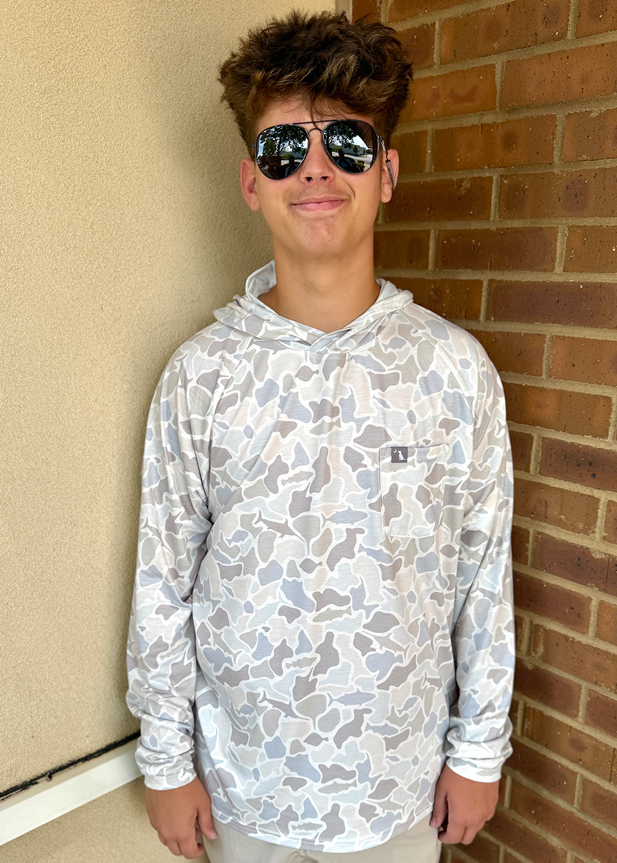 Heather Blend Hoodie-Saltwater Camo