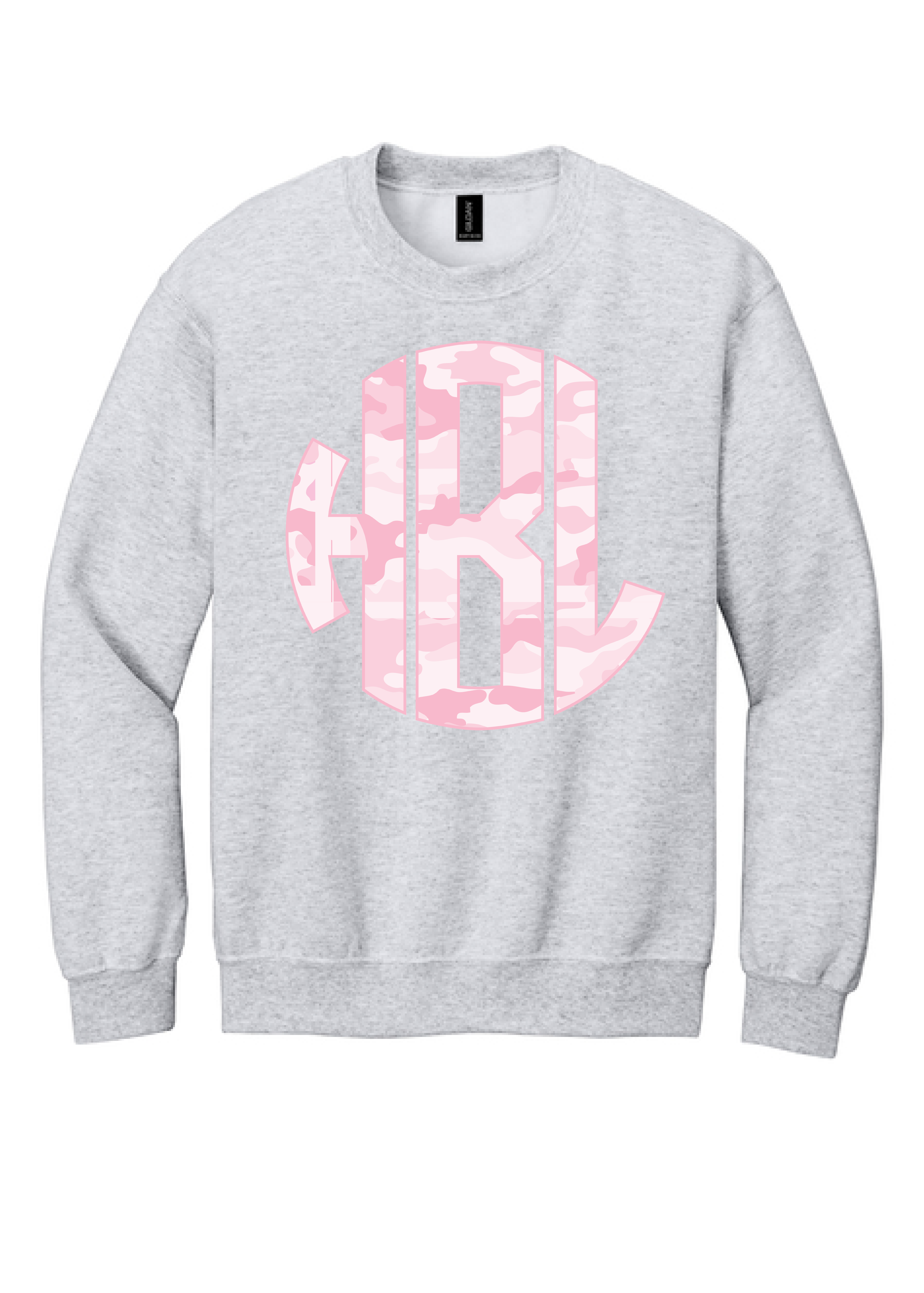 Pink Camo Monogram Crewneck Sweatshirt