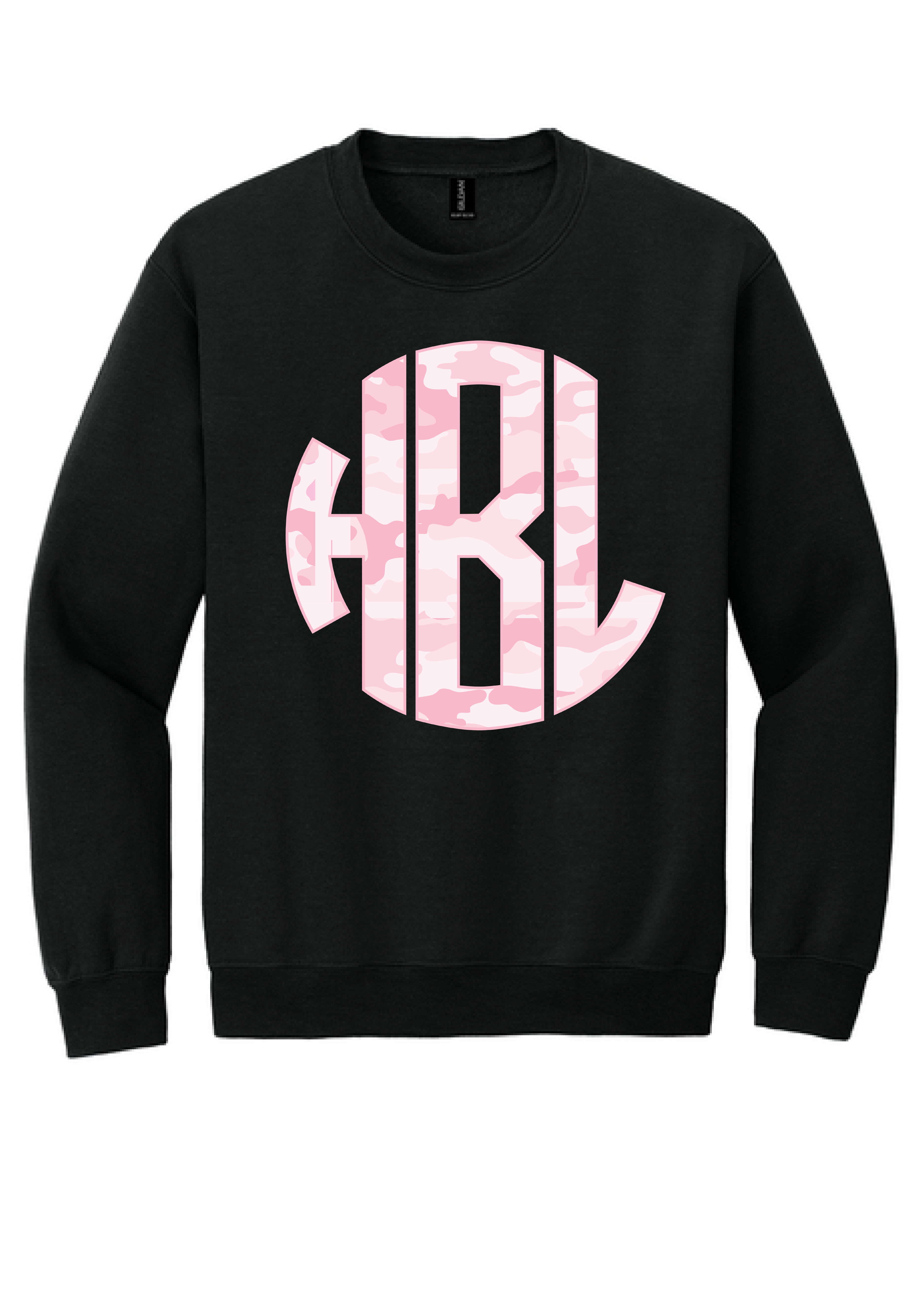 Pink Camo Monogram Crewneck Sweatshirt