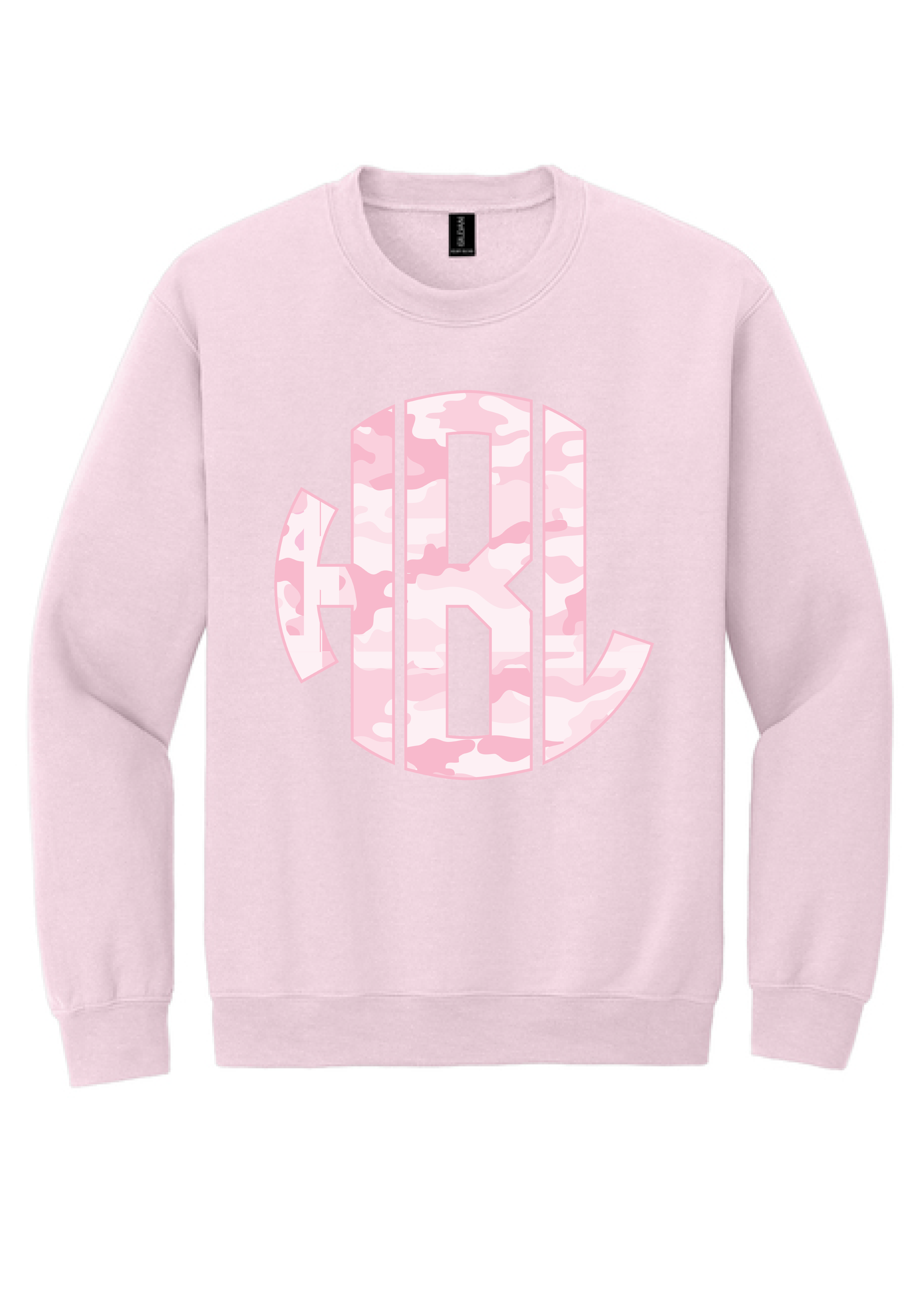 Pink Camo Monogram Crewneck Sweatshirt